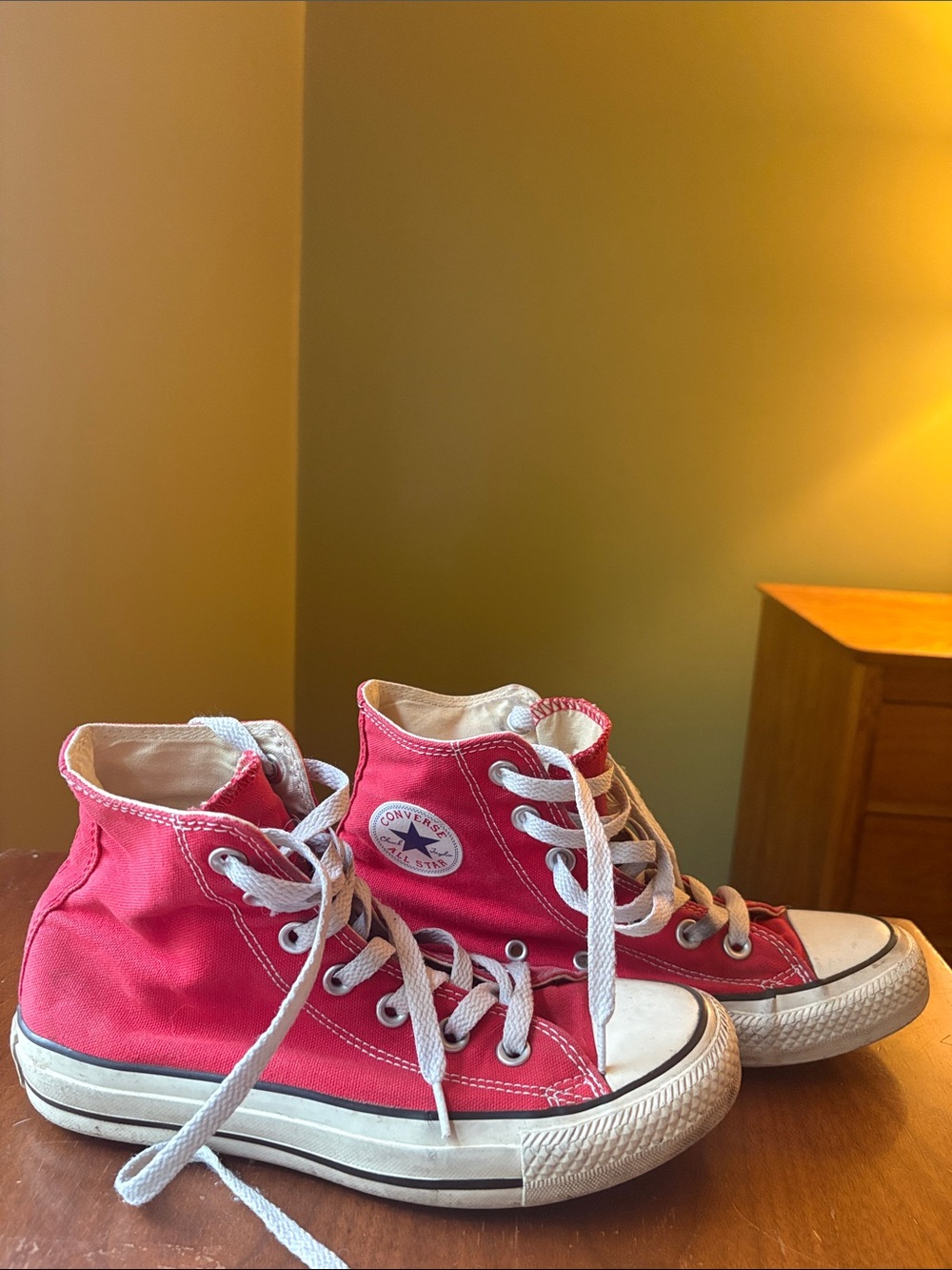 Converse Women’s Red High Top Canvas Sneakers